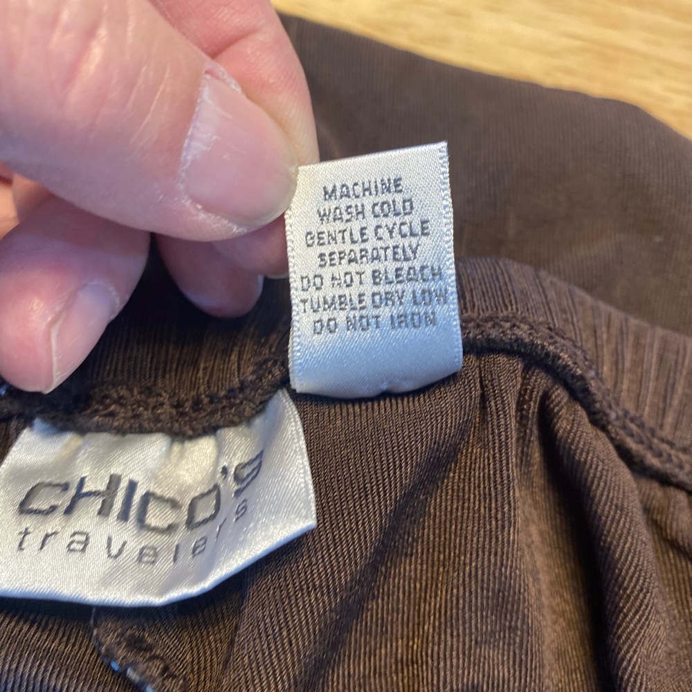 Chico's travelers Dark Brown Women's Trousers - Picture 7 of 8